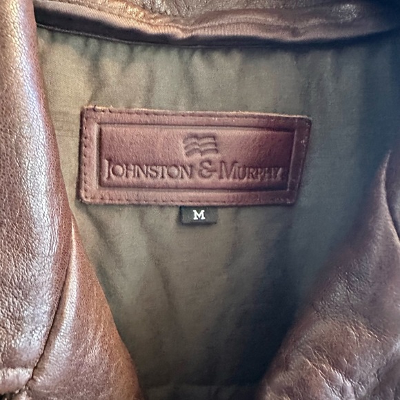 Johnson & Murphy lined lamb leather coat retail $2200 free Fendi Burberry scarf - Picture 8 of 10